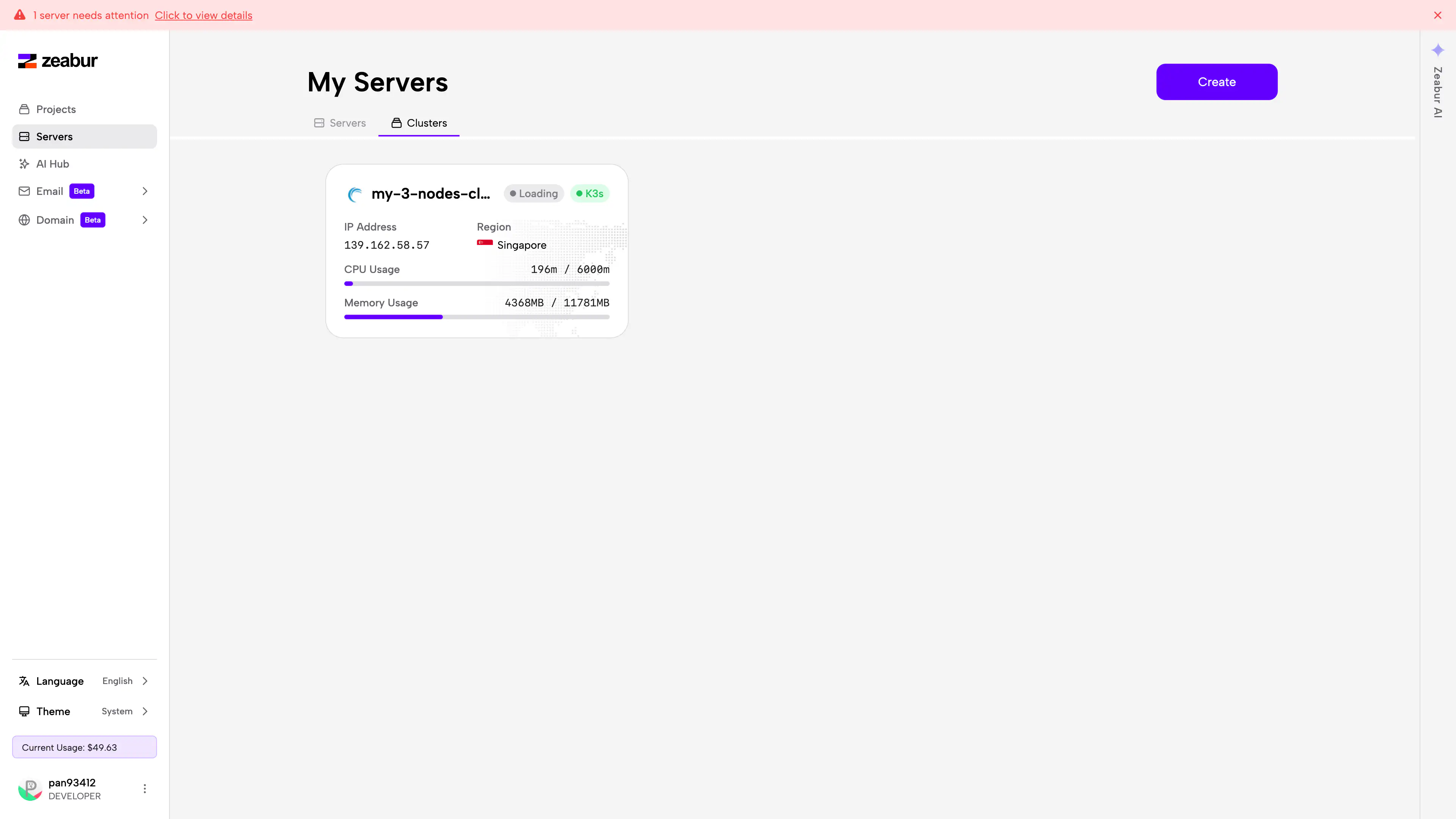 Cluster List